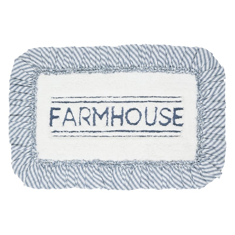 Sawyer Mill Blue Farmhouse Bathmat 20x30