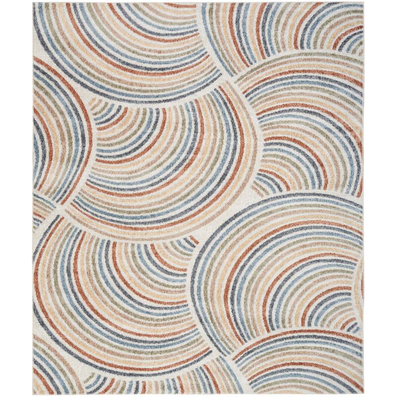 Nourison Astra Machine Washable All-over Design Area Rug - 10' x 14' - Multicolor