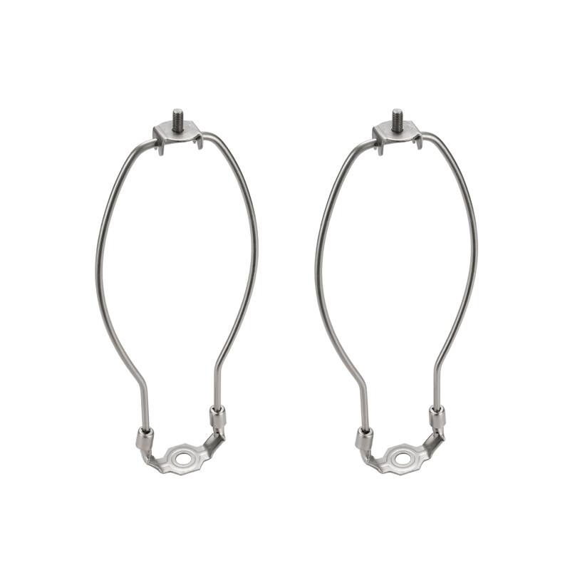 Aspen Creative 8 1/2" Lamp Harp with Saddle in Satin Nickel Finish, 2 Pack