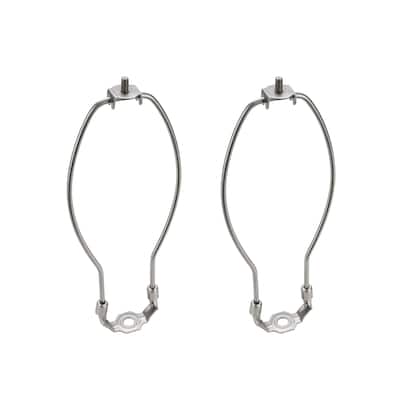 Aspen Creative 8 1/2" Lamp Harp with Saddle in Satin Nickel Finish, 2 Pack