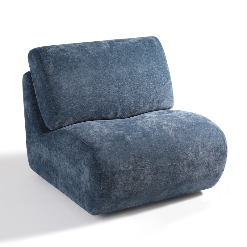 33'' W Swivel Armless Sponge Filling Bean Bag Accent Chair Lounger