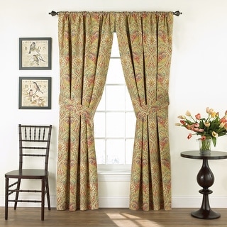 Waverly Swept Away Floral Cotton 84-inch Machine-washable Curtain Panel ...