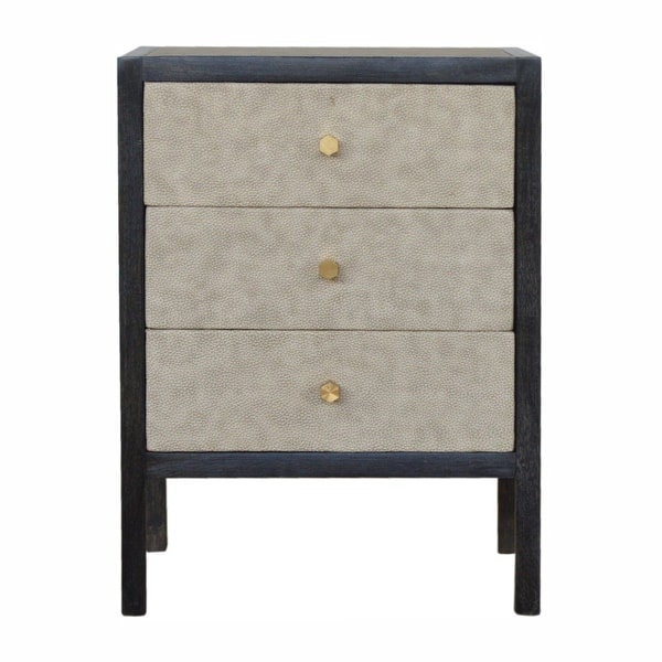 slide 2 of 9, Artisan Furniture Solid Wood, Faux Leather Nightstand