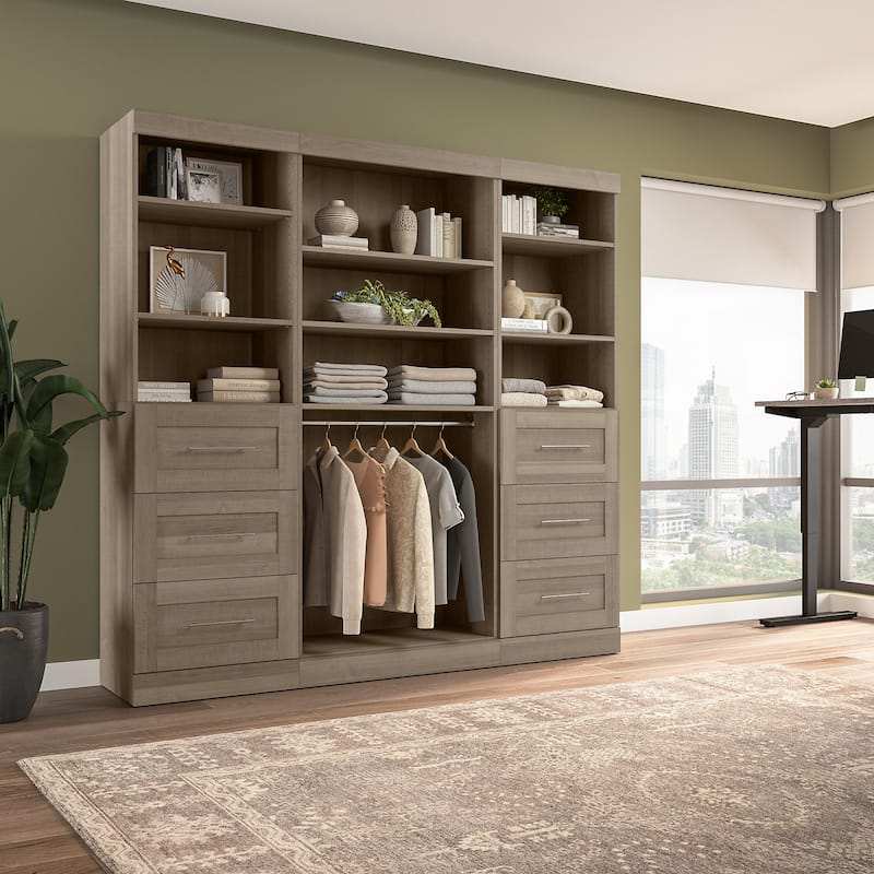 Pur 86W Closet Organization System with Drawers by Bestar - 86"