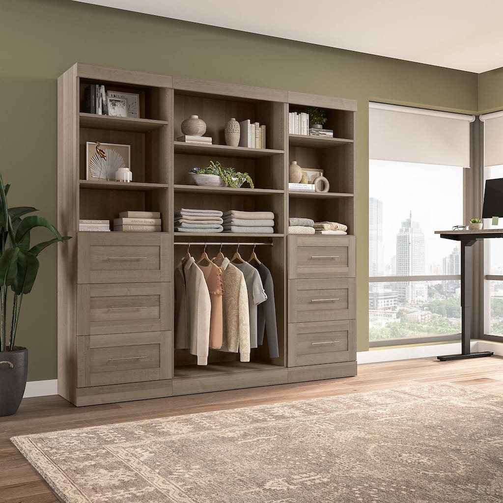 Pur 86W Closet Organization System with Drawers by Bestar - 86"
