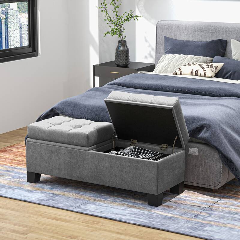 46" Storage Bench with Steel Frame