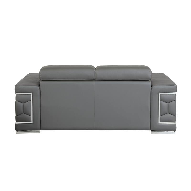 Top Grain Italian Leather Loveseat