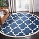preview thumbnail 88 of 127, SAFAVIEH Amherst Erma Modern Rug 5' Round - Navy/Beige - Round