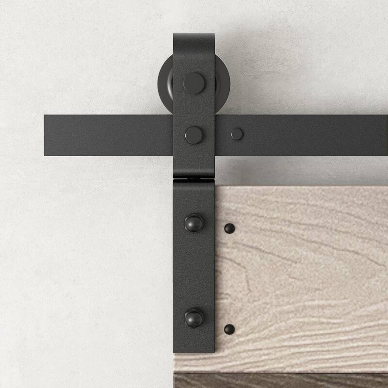 Coast Sequoia 30in./36in./48in. x 80in. Embossing Pine Wood Bi-Fold Barn Door With Sliding Hardware Kit