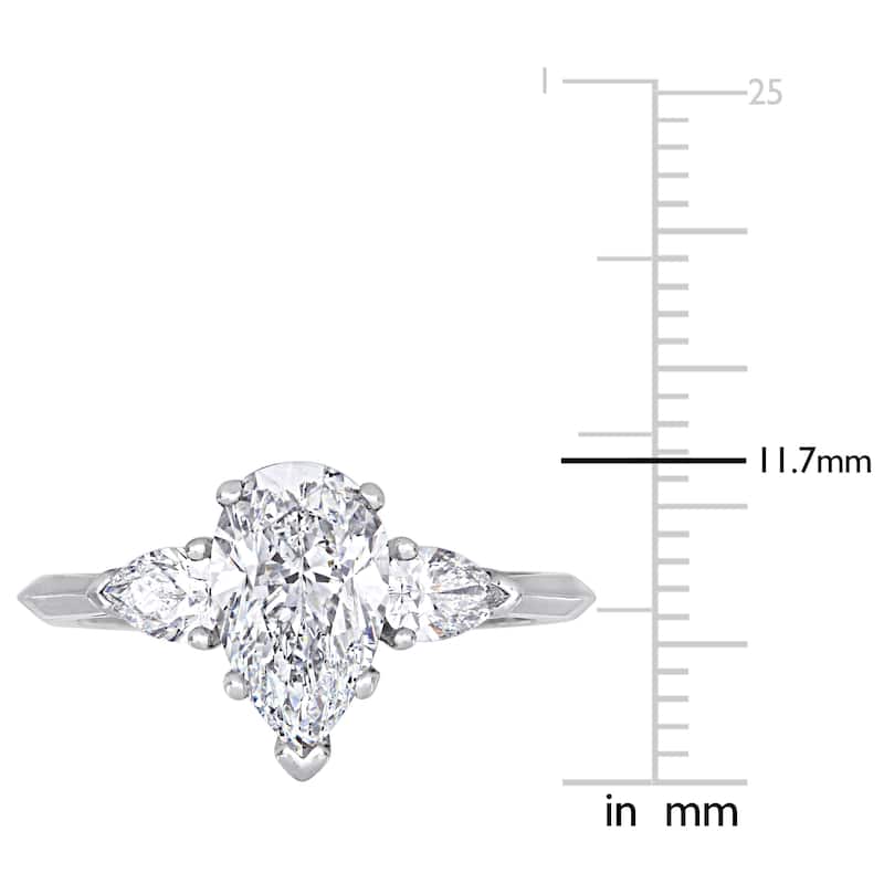 Miadora 2 5/8ct TDW Diamond Engagement Ring in 18k White Gold