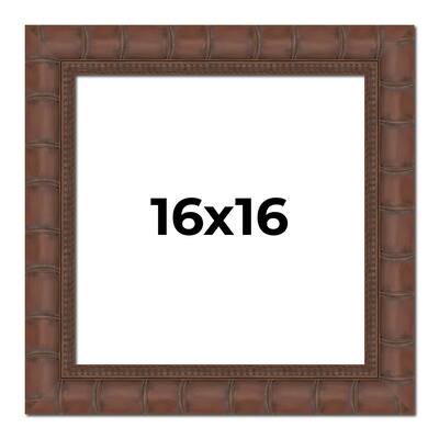 16x16 Frame Pewter Solid Wood Picture Frame Width 1.625 Inches | Interior Frame Depth 0.6875 Inches