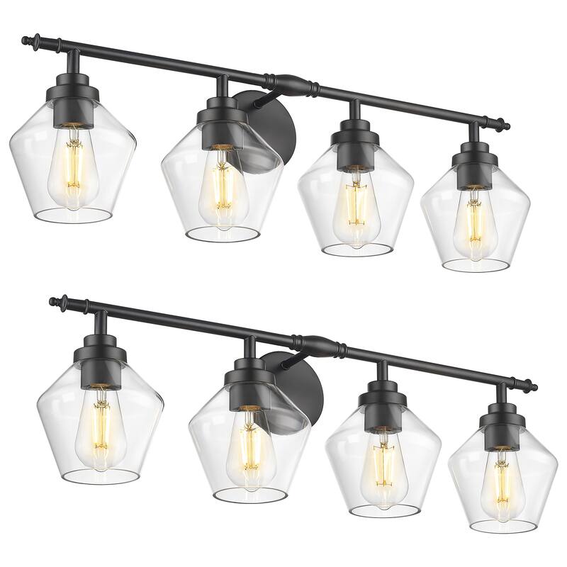 3/4-Light Modern Bathroom Vanity Light