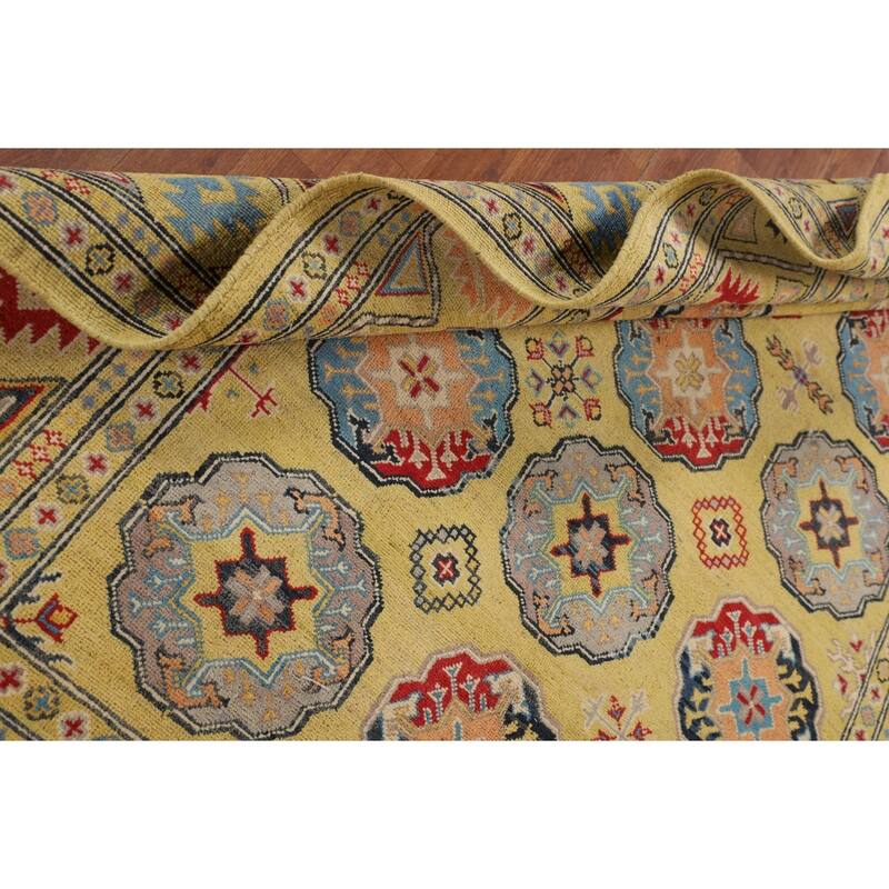 Geometric Kazak Oriental Area Rug Bedroom Handmade Wool Carpet - 5'9" x 8'0"