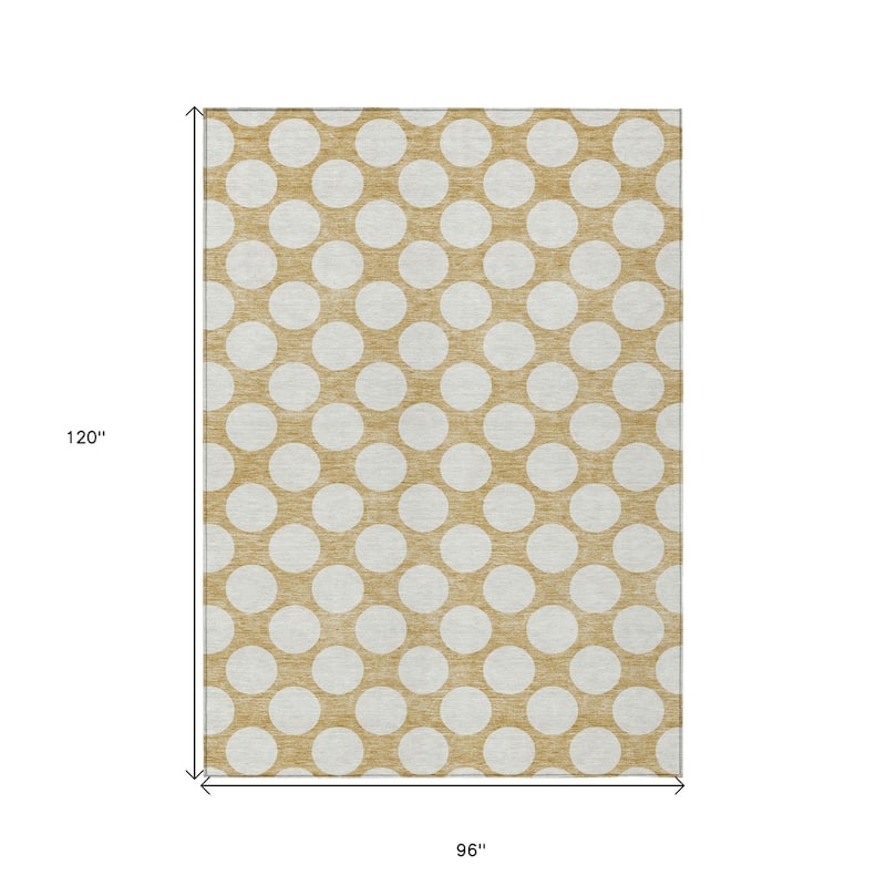 HomeRoots Polka Dot Transitional Rectangle Outdoor Rug