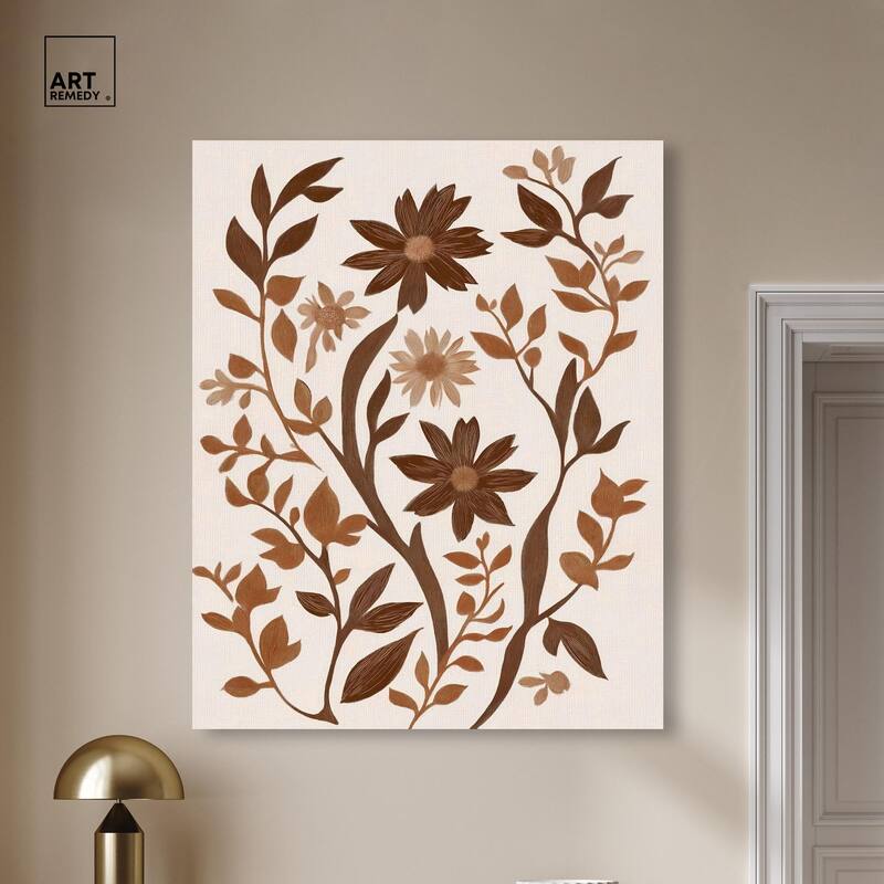 Sepia Sepal III Canvas by Art Remedy, Gallery Wrapped