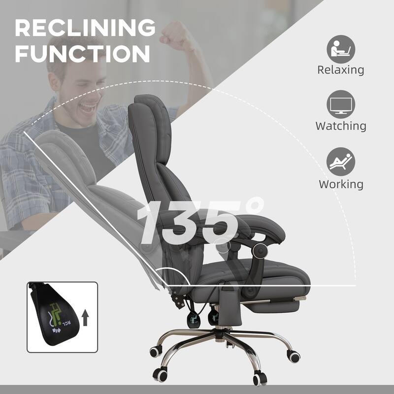 Massage Office Chair Desk Chair with 4 Vibration