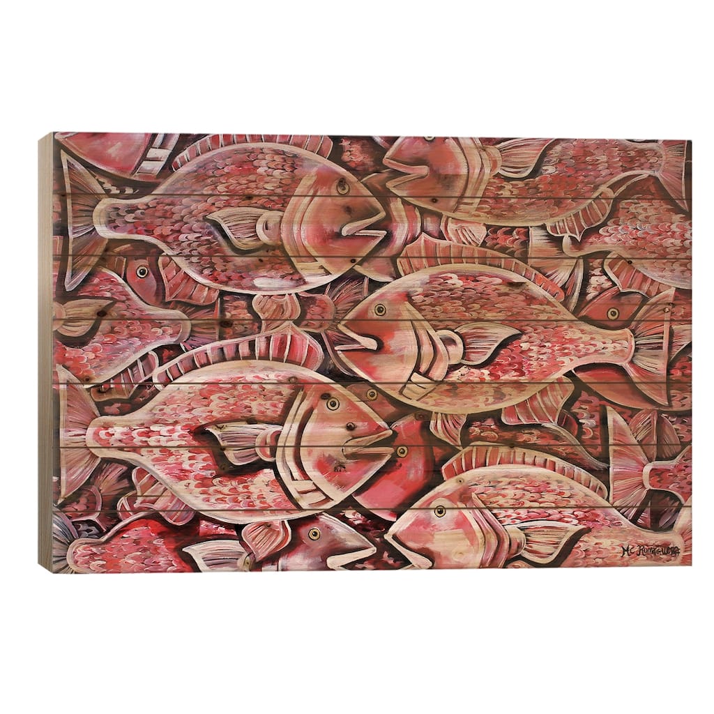 Catching The Limit Print On Wood by MC Romaguera - Multi-Color