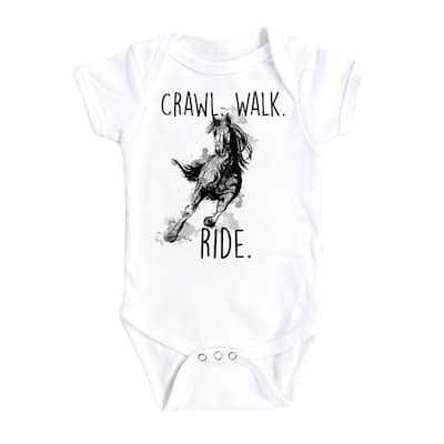 Horse Ride - Baby Boy Girl Clothes Infant Bodysuit Funny Cute Newborn