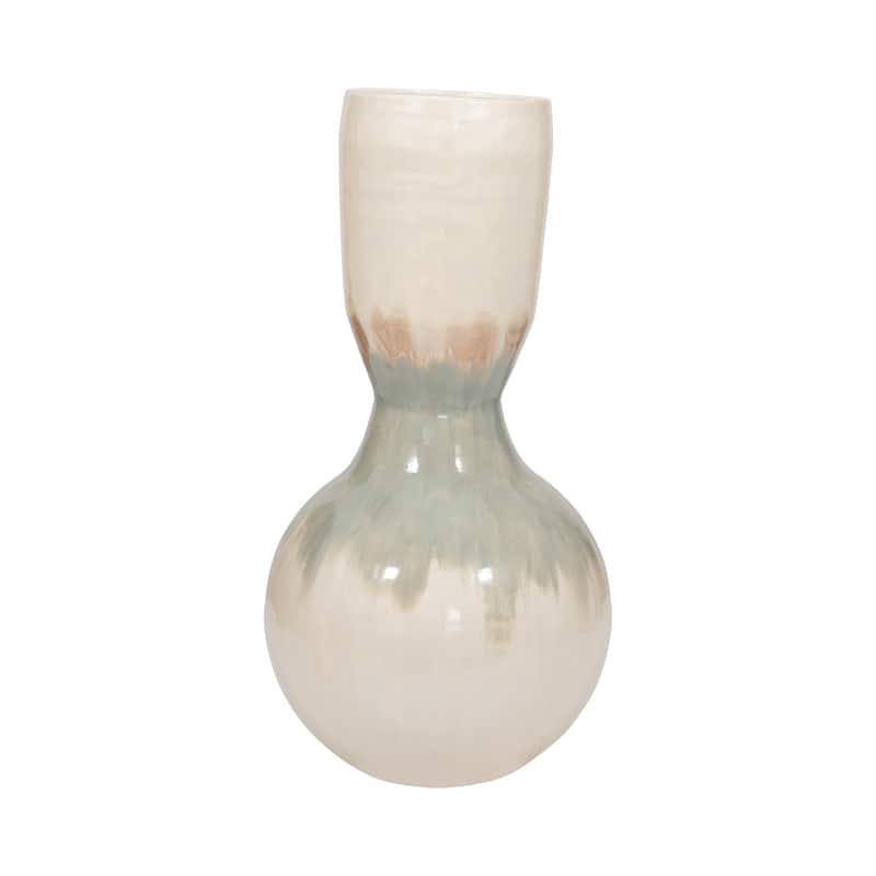 Sagebrook Home Metal Pearl Ombre Novelty Bulbous Vase