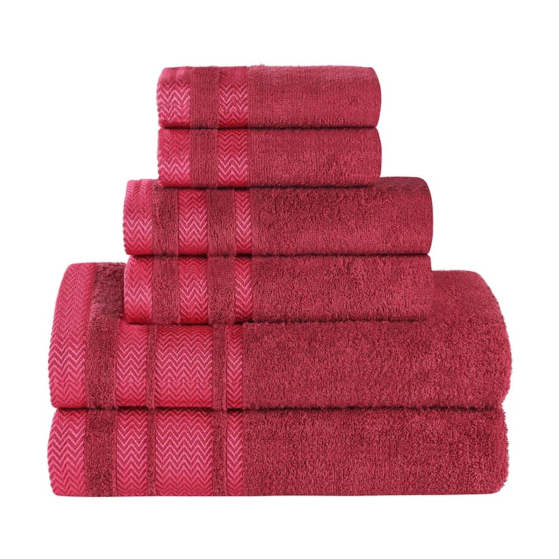 Superior Hays Cotton Medium Weight 6 Piece Bathroom Towel Set