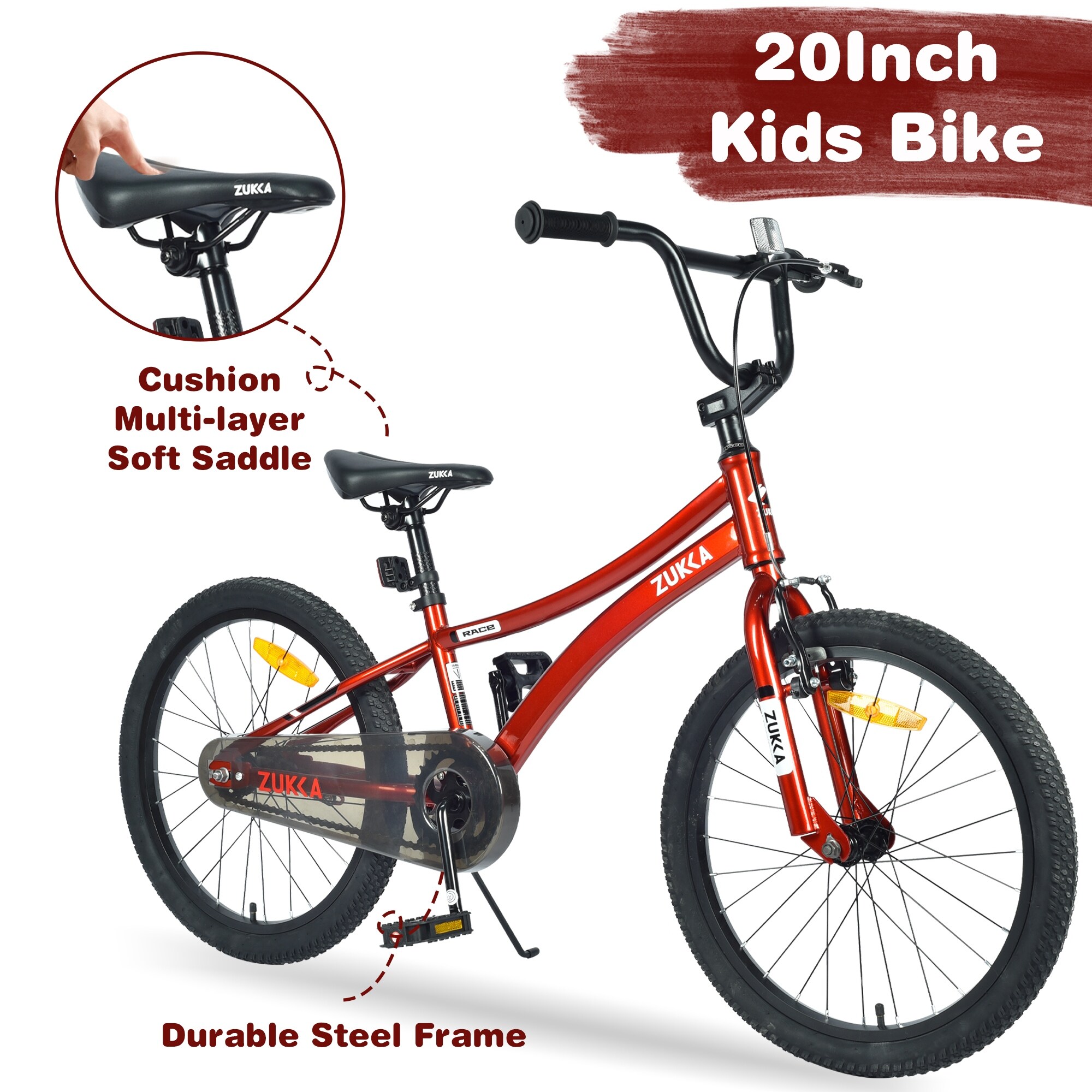 20 Inch Wheels Single Speed Red Kids Bicycle for Boys Age 7 10 Years Rider Height 44 56 Inch No Training Wheels Included Bed Bath Beyond 41071725
