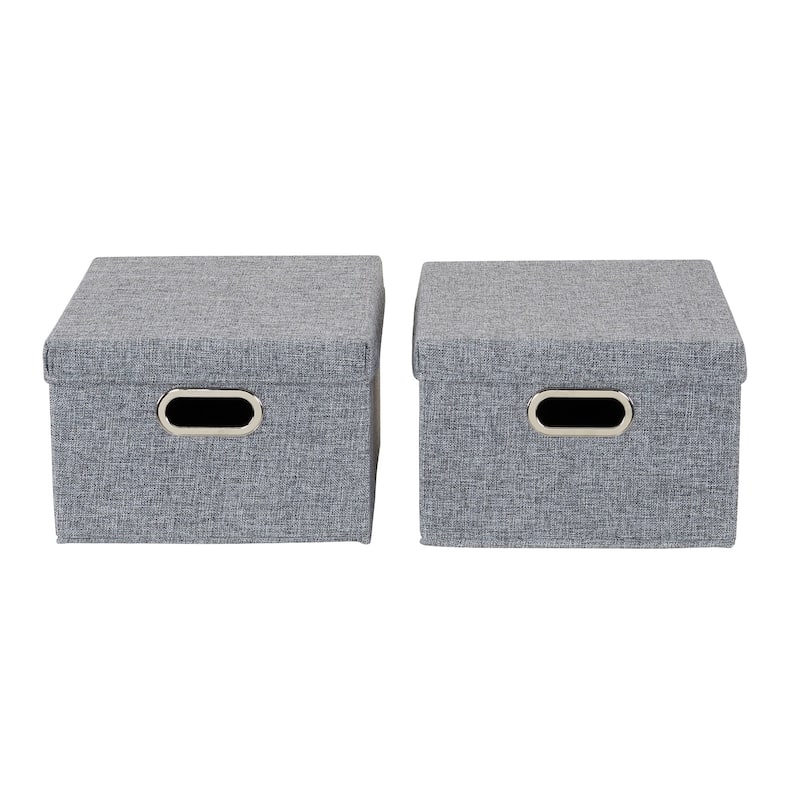 Household Essentials Collapsible Linen Box - 15.0"L x 13.0"W x 8.0"H