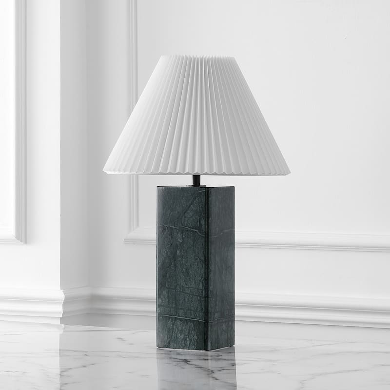 SAFAVIEH Couture Mackenzie Square Marble Table Lamp - 16"W x 16"D x 25"H
