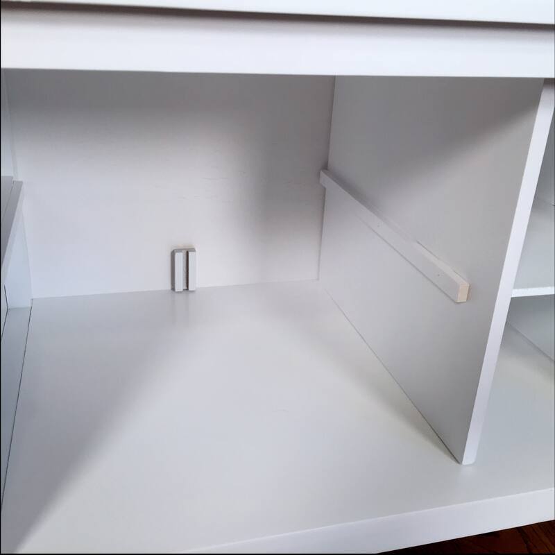 John Louis Home Solid Wood Entryway Bench with 2 Shoe Storage & 1 Bin White