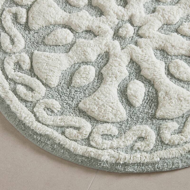 Madison Park Casablanca Medallion Cotton Tufted Bath Rug