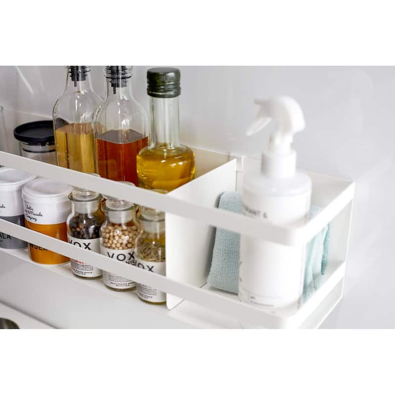 Yamazaki Home Magnetic Storage Rack, Steel - L 4.72 x W 19.69 x H 4.72 inches