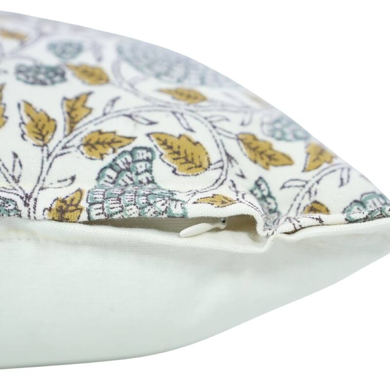 Fabdivine Handmade Block Print Cushion Cover Throw Home Décor Double Oxford Edges Pillow Case