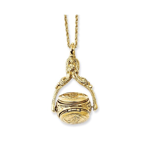 Goldtone 3 Locket Necklace - 30in