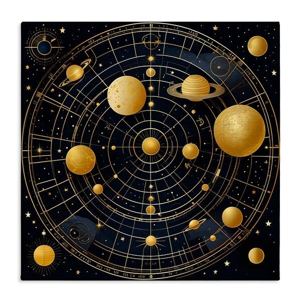 Stupell Astral Planets in Solar System Canvas Wall Art Design By Tabz ...