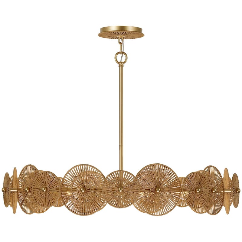 Savoy House 7-6381-5 Abbott 5 Light 31" Wide Ring Chandelier - Distressed Gold