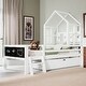 preview thumbnail 15 of 24, Full Size Kids' Loft-Style Bed with Ladder, Dual Blackboard Panels, and Underbed Storage Drawer, Solid Wood Frame Twin White - Twin