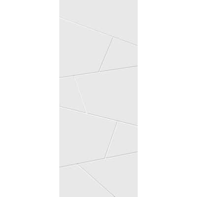 Slab Barn Door Panel 18 x 84 inches | Planum 0990 Painted White | Sturdy Finished Interior Doors | Pocket Closet Sliding
