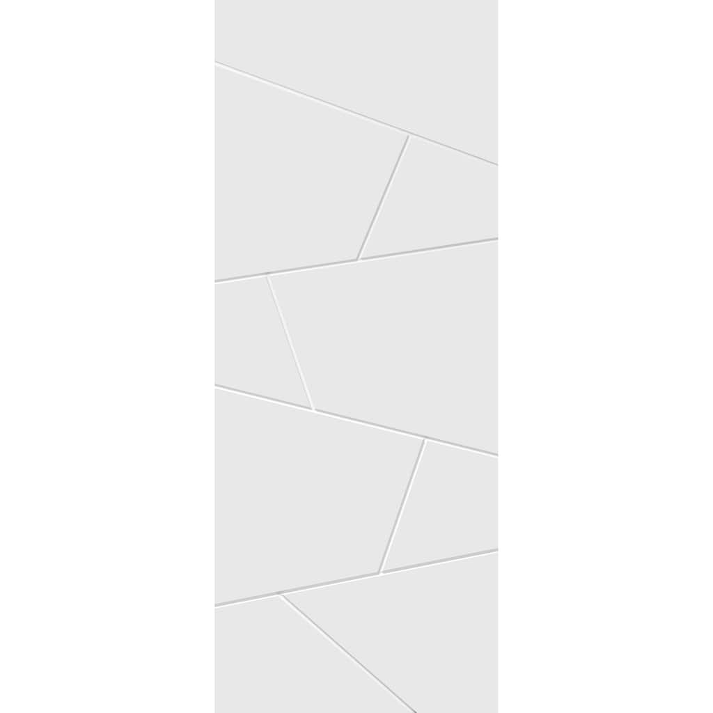 Slab Barn Door Panel 18 x 84 inches | Planum 0990 Painted White | Sturdy Finished Interior Doors | Pocket Closet Sliding