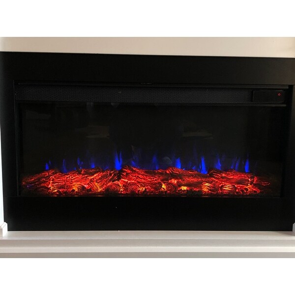 Top Product Reviews For Beau Electric Fireplace In White 58 5l X 11 375w X 42 125h 58 5l X 11 375w X 42 125h 23058281 Overstock