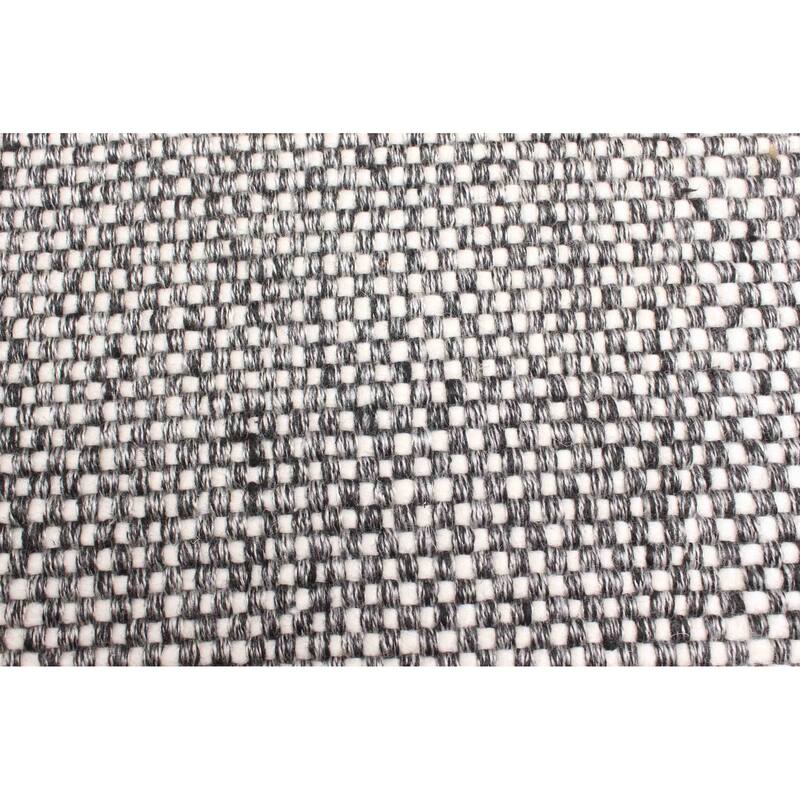 ECARPETGALLERY Braid weave Sienna Dark Grey Wool Rug - 5'1 x 7'7