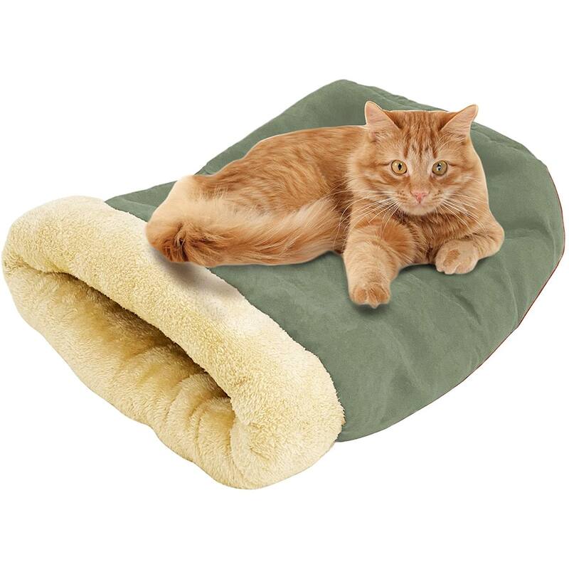 GOOPAWS 4 in 1 Self Warming Burrow Cat Bed