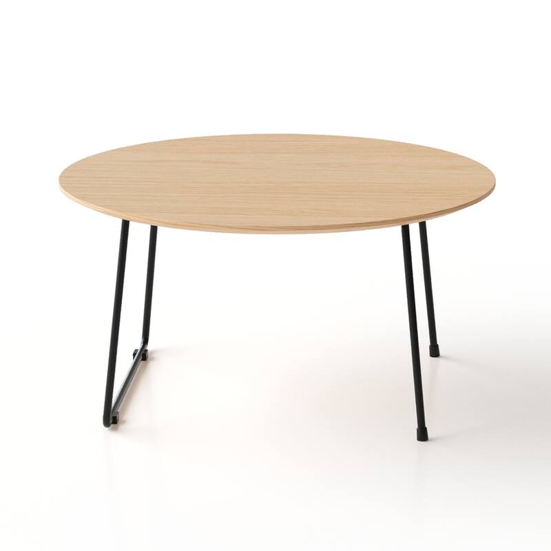 American Minimalist Modern Small Apartment Coffee Table Ins Internet Celebrity Sofa Designer Round Bedroom Coffee Table - Acacia Wood