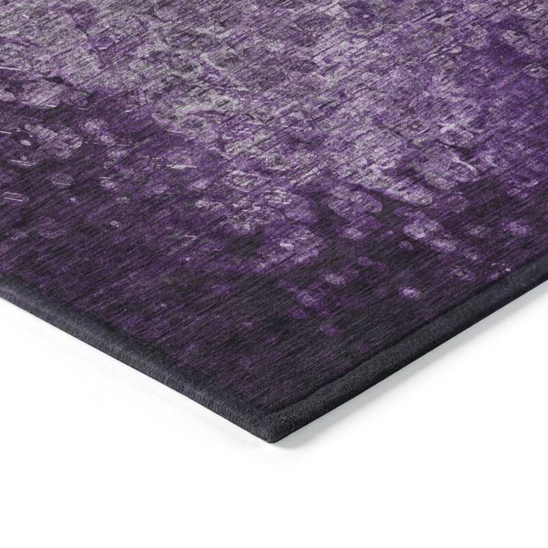 HomeRoots 8' X 10' Purple Washable Non Skid Indoor Outdoor Area Rug - 8' X 10'