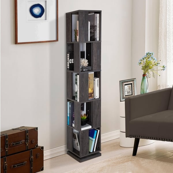 Tribesigns Earlimart 51.57 in. Black Engineered Wood and Metal 4-Shelf  Etagere Bookcase with 12-Cube Storage Organizer TJHD-QP-0052 - The Home  Depot