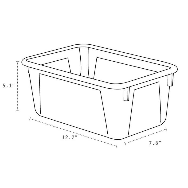 Storex Small Cubby Bin, Blue, Pack of 5