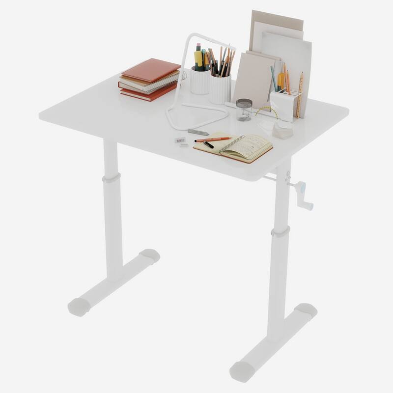 GDFStudio - 32"W Manual Height Adjustable Ergonomic Computer Desk