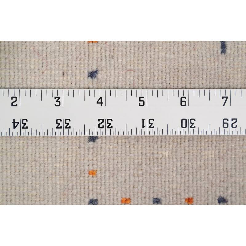 Hand Knotted Oriental 100% Wool Carpet Tribal Animal Pictorial Greys & Charcoal Gabbeh Area Rug - 4' 0'' X 2' 9''