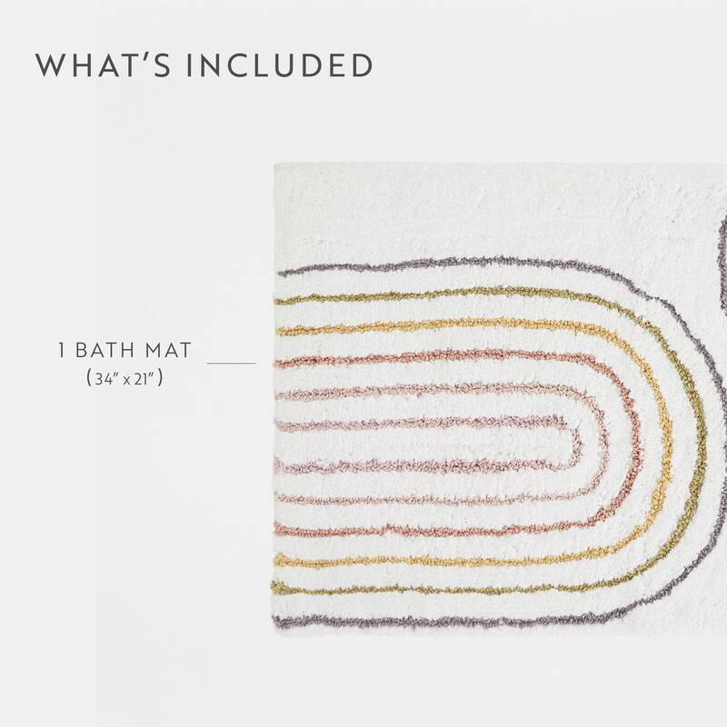 Becky Cameron 100% Cotton Modern Patterned Bath Mat