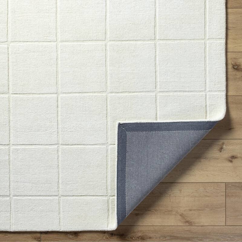 Damon Casual Solid Color Wool Area Rug