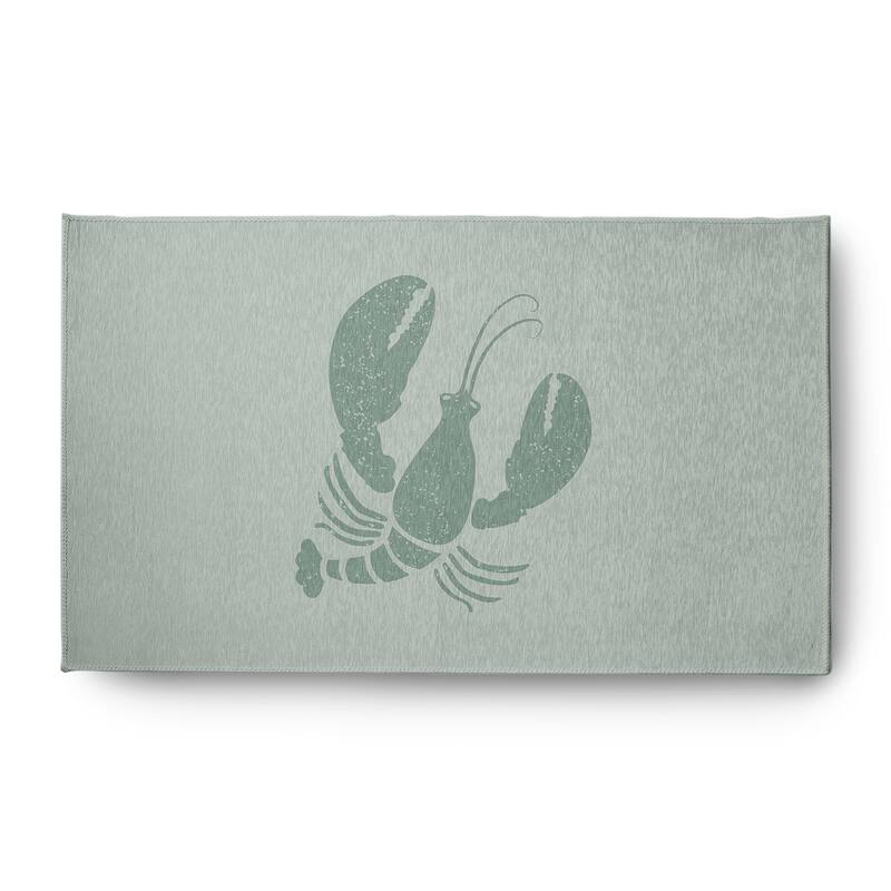 Lobster Nautical Indoor/Outdoor Rug - Sage - 3' x 5'