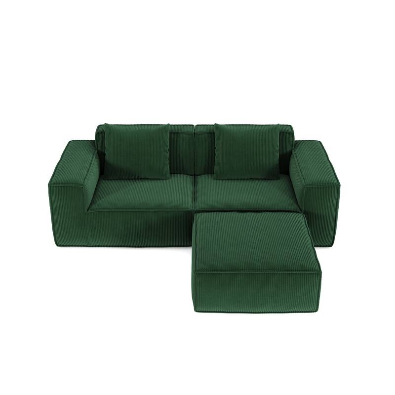 Modular Sofa Can Be Converted Into An Oversized Sofa Bed Free Conversion Sofa Set,Two Person Combination With Footrest